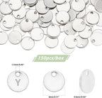 PH PandaHall 100 Pcs 304 Stainless Steel Flat Round Blank Stamping Tag Pendants - Image 2