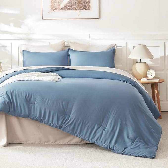 Litanika Twin XL Comforter Set Dark Grayish Blue, 2 Pieces Extra Long Dorm - Image 6