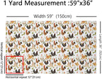 Farm Chickens Fabric by The Yard, Cartoon Country Hen Rooster Flannel Polyester - Image 2