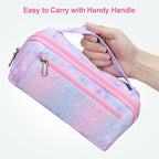 Pencil Case for Girls, Durable Kids Pencil Pouch for School, Wide Opening Soft - Image 7