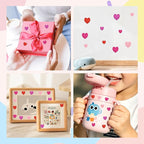 BEISHIDA 392 Pcs Glitter Foam Heart Stickers，Red Pink Purple Heart Shapes - Image 7