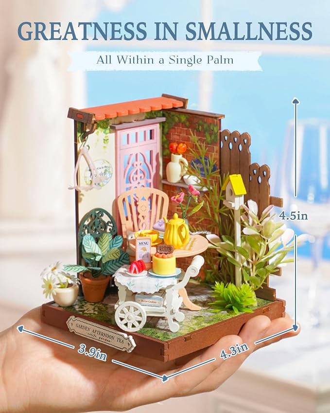 Rolife DIY Mini Building House Miniature Kit-Fancy Tea Yard, Miniature - Image 8