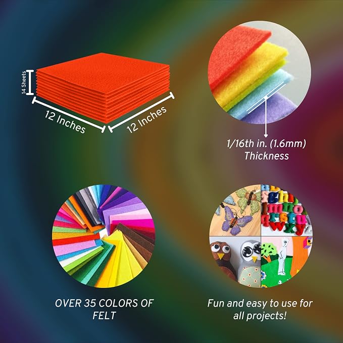 FabricLA Acrylic Felt Sheets for Crafts - Image 3