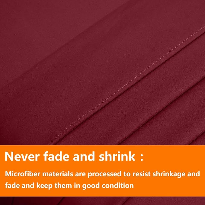 TAIMIT Burgandy Twin Size Comforter Set - Image 7