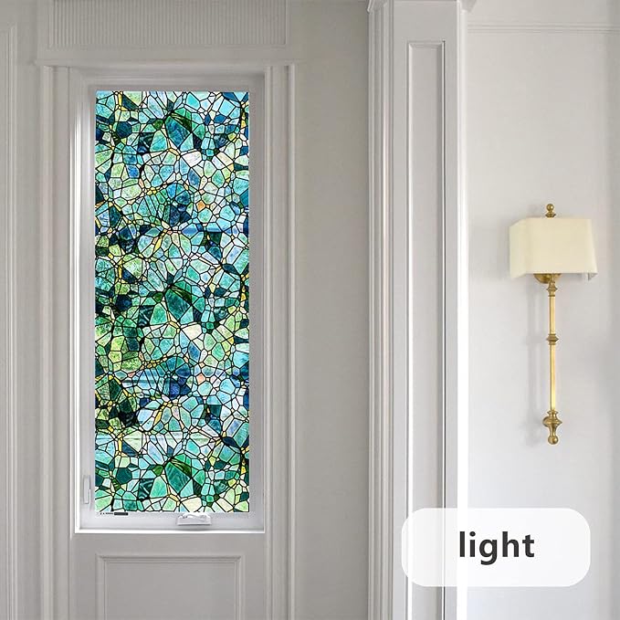 funlife Original Hand-Drawn Stained Glass Window Film, Reusable Double-Sided - Image 7