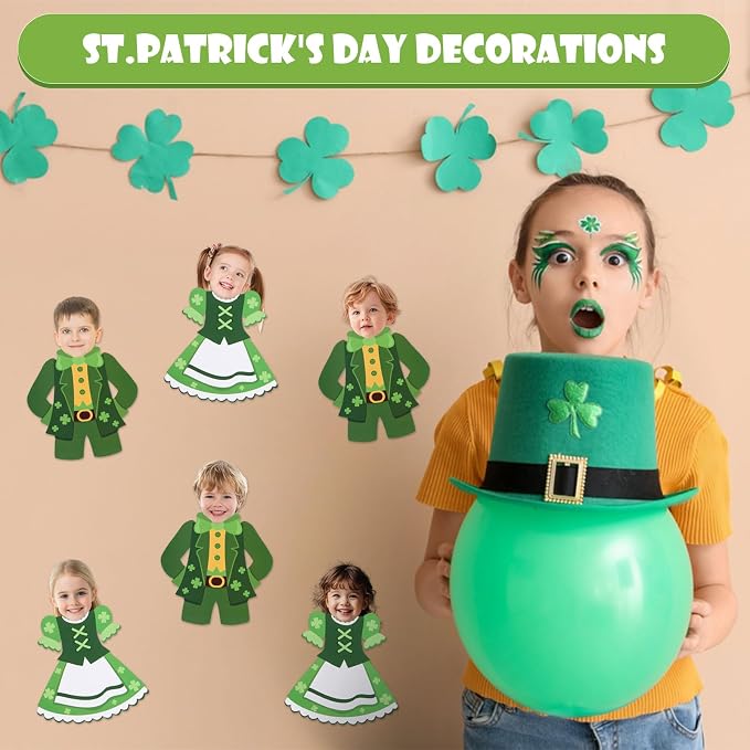 FOBSME 100 Pcs St. Patrick's Day Leprechaun Cutouts 5.91 Inch St. Patrick's Day - Image 6