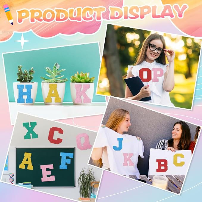 WILLBOND 52 Pcs Glitter Foam Alphabet Letters - Image 5