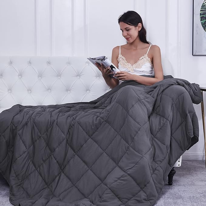 Weighted Blanket 17lbs 60"x80" Cooling Breathable Heavy Blanket Microfiber - Image 7