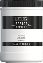 Liquitex BASICS Acrylic Paint, 946ml Jar, Titanium White by Liquitex