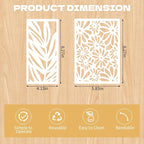 18 Pcs Mixed Stencils for Crafts Reusable Layering Templates Featuring Leaf - Image 2