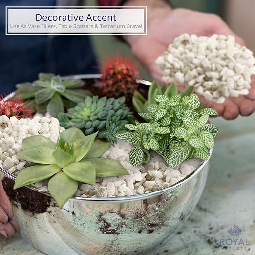 River Rocks Decorative Ornamental Vase Filler 0.25" White Aquarium Gravel - Image 3