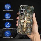 for Samsung Galaxy S25 FE Case, Christian Cross Stained Glass Pattern Glossy 2 - Image 5