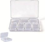 Bead Organizer Box 8-Piece Small Beads Storage Cases and Plastic Container by Unknown