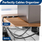 Abnii 50 PCS Hook and Loop Cable Ties, Under Desk Cable Management, Self - Image 7