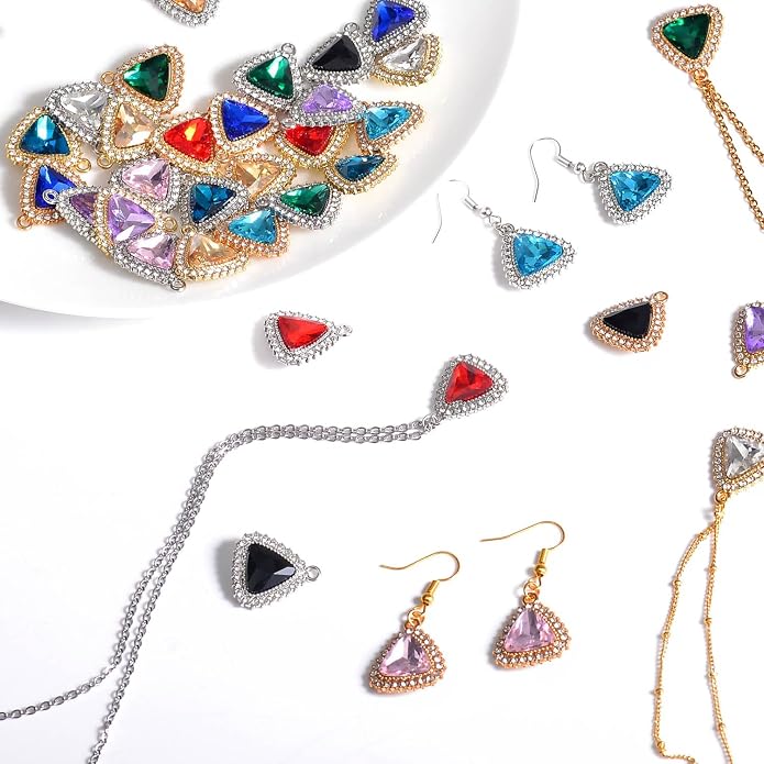 stino 40/48Pcs Paired Crystal Pendants Charms - Image 5