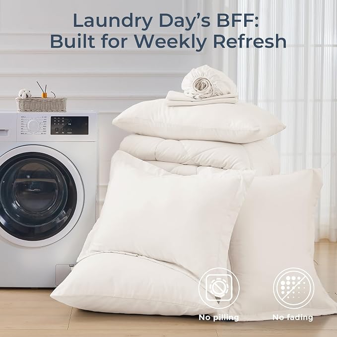 HEVUMYI Ivory Full Comforter Set - Image 7