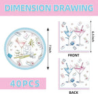 40Pcs Mahjong Party Supplies Plates and Napkins - Image 2