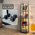FENLO LED Glass Display Cabinet – Dimmable Lighted Furniture - Image 2