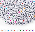 1000PCS Colourful Letter Beads for Threading, 4 x 7 MM, A-Z White Letter Beads by SUTOUG
