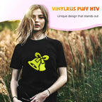 VinylRus Puff Vinyl Heat Transfer 3D -12” x 6ft Neon Yellow Puff Iron on Vinyl - Image 8