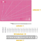 Self Healing Sewing Mat, Exacto Knife Precision Carving Craft Hobby Knife Kit - Image 2