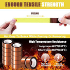 MEBMIK 12 Rolls 20mm x16m Heat Tape High Temperature Heat Resistant Tape Heat - Image 5