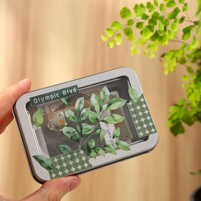 120 Pcs Botanical Leaf PET Stickers - Image 8