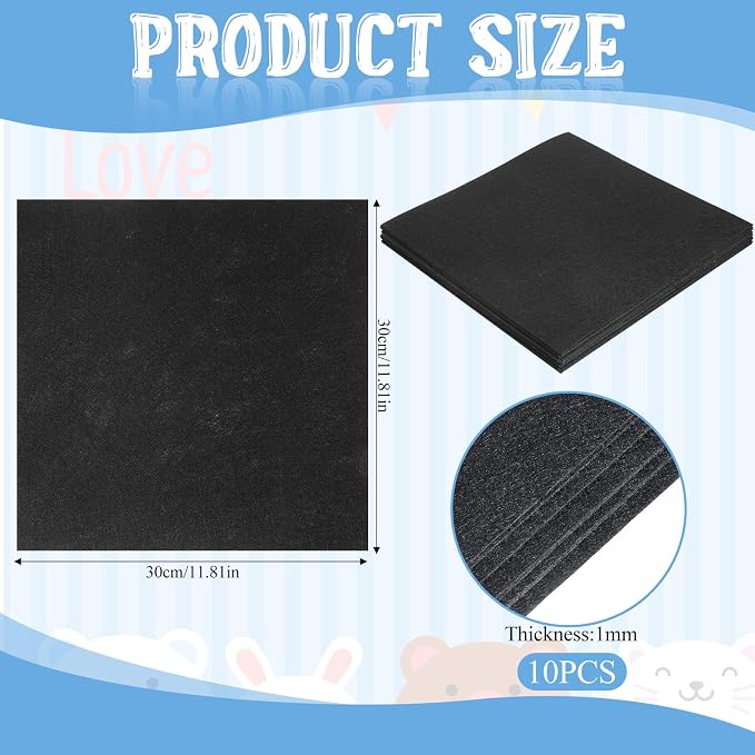 12" X 12" Squares Felt Fabric Sheets - Image 2