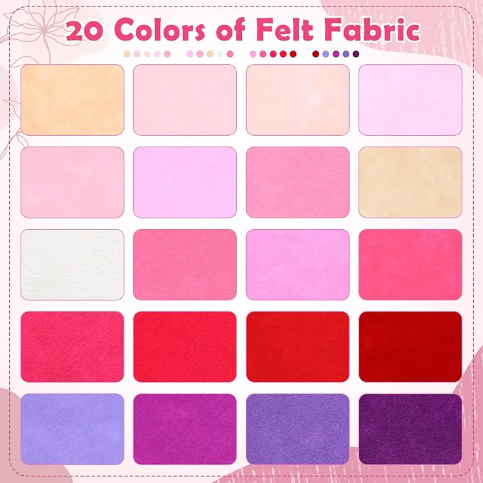 Tegeme 100 Pcs 8 x 12 Inches Felt Fabric Sheet - Image 2