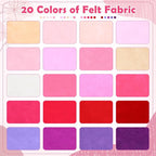 Tegeme 100 Pcs 8 x 12 Inches Felt Fabric Sheet - Image 2