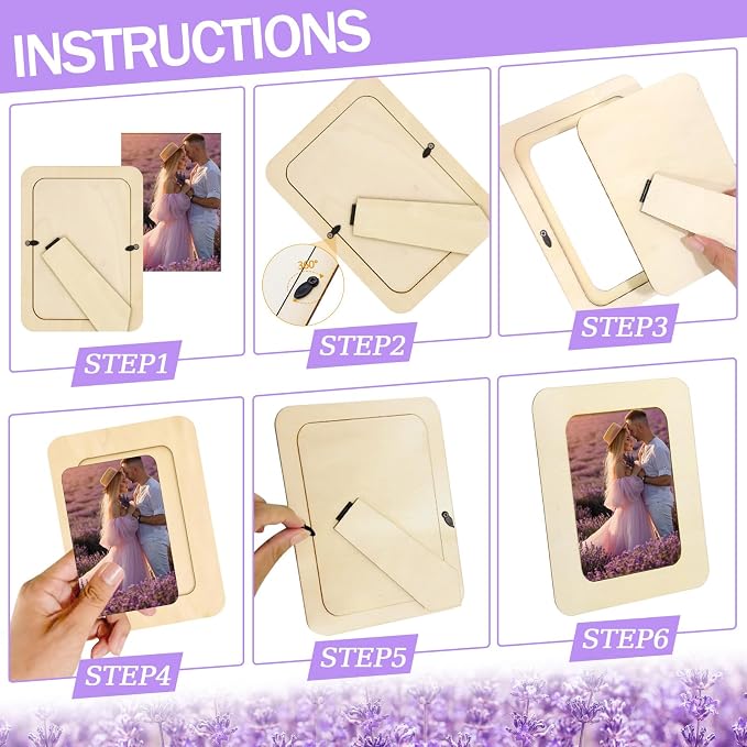RYKOMO 20 Pack Wooden Picture Frames - Image 6