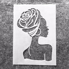 TIAMECH A4 Reusable African Girl Stencil - Image 2
