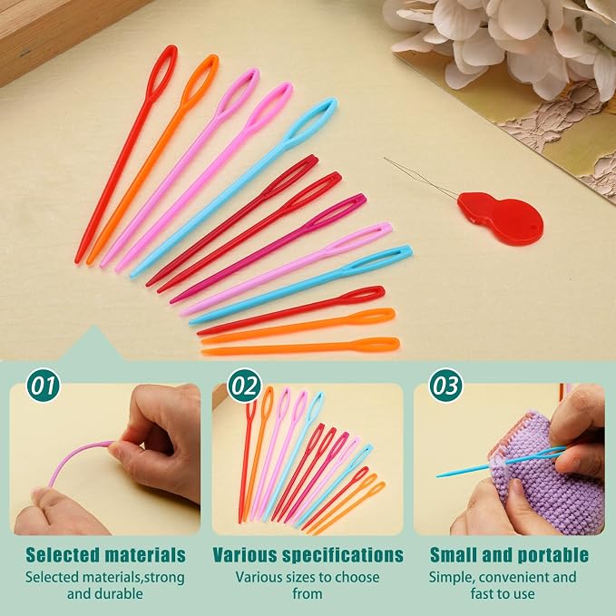 Bupete 25 Pcs Yarn Needles Set, Metal Tapestry Needle, Crochet Needles - Image 4