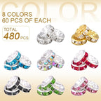 TINKRSTUFF 480 pcs 8mm Spacer Beads - Image 2