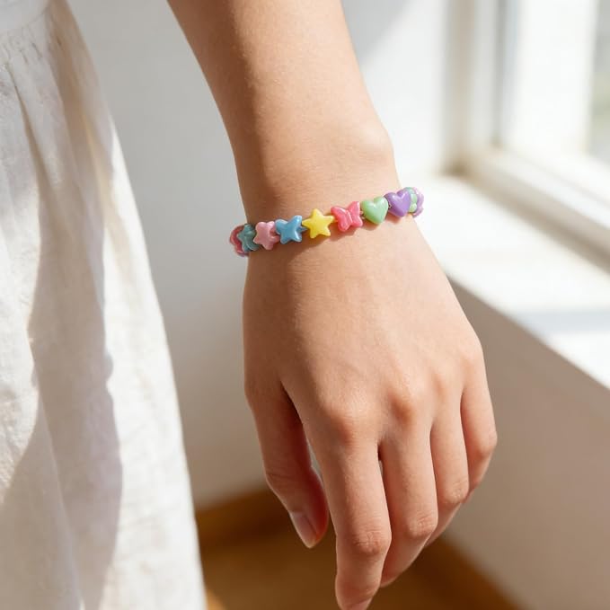 800pcs Pony Beads, Kandi Beads for Bracelets Making Kit, Hair Braids Crafts - Image 8
