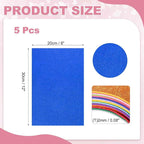 MECCANIXITY 5 Sheets Dark Blue Shiny Foam Sheets, 8 Inch x 12 Inch Sparkle EVA - Image 2