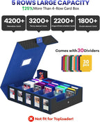 Trading Card Storage Box, 5 Row Card Deck Case - Image 2