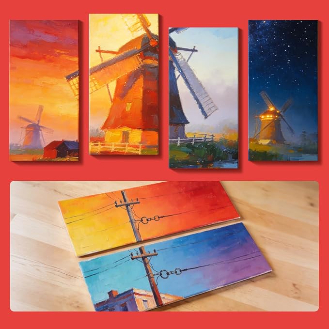 Large Canvas Panels 12 Pack 10.23x20.3 Inch – 8 oz Triple Primed 100% Cotton - Image 4