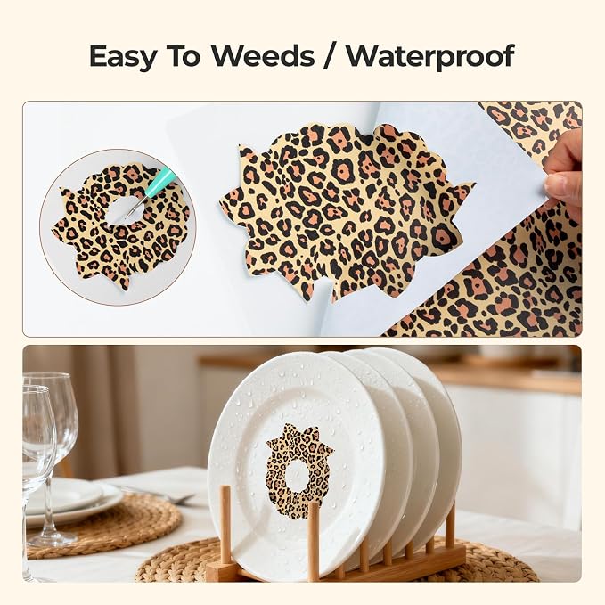 HTVRONT Leopard Permanent Vinyl 10 Pack Compatible - Image 7