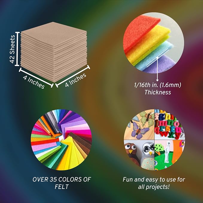FabricLA Acrylic Felt Sheets for Crafts - Image 3