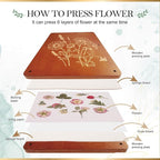 Aboofx Flower Press Kit, Craft Kits 15.7" x 11.8" 6 Layers Wooden Flower - Image 4