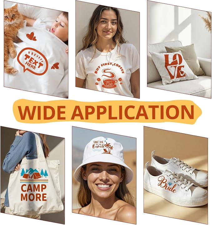 HTVRONT Orange Heat Transfer Vinyl Bundle - Image 2