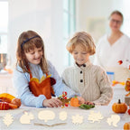24 PCS Unfinished Wooden Thanksgiving Crafts, Pumpkin Turkey Shaped Hanging - Image 5