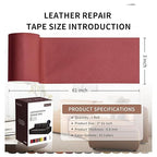 Leather Repair Patch Tape, Claret Burgundy 3 x 61 Inches Self Adhesive Leather - Image 2
