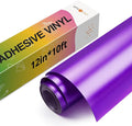 HTVRONT Purple Metallic Vinyl, 10FT x 12" Matte Purple Permanent Vinyl Roll | by HTVRONT