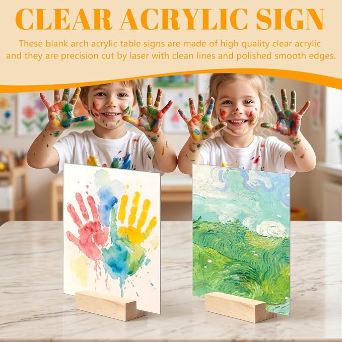 Bercoor 10 Pack 5x7 Inch Blank Clear Acrylic Sign - Image 5