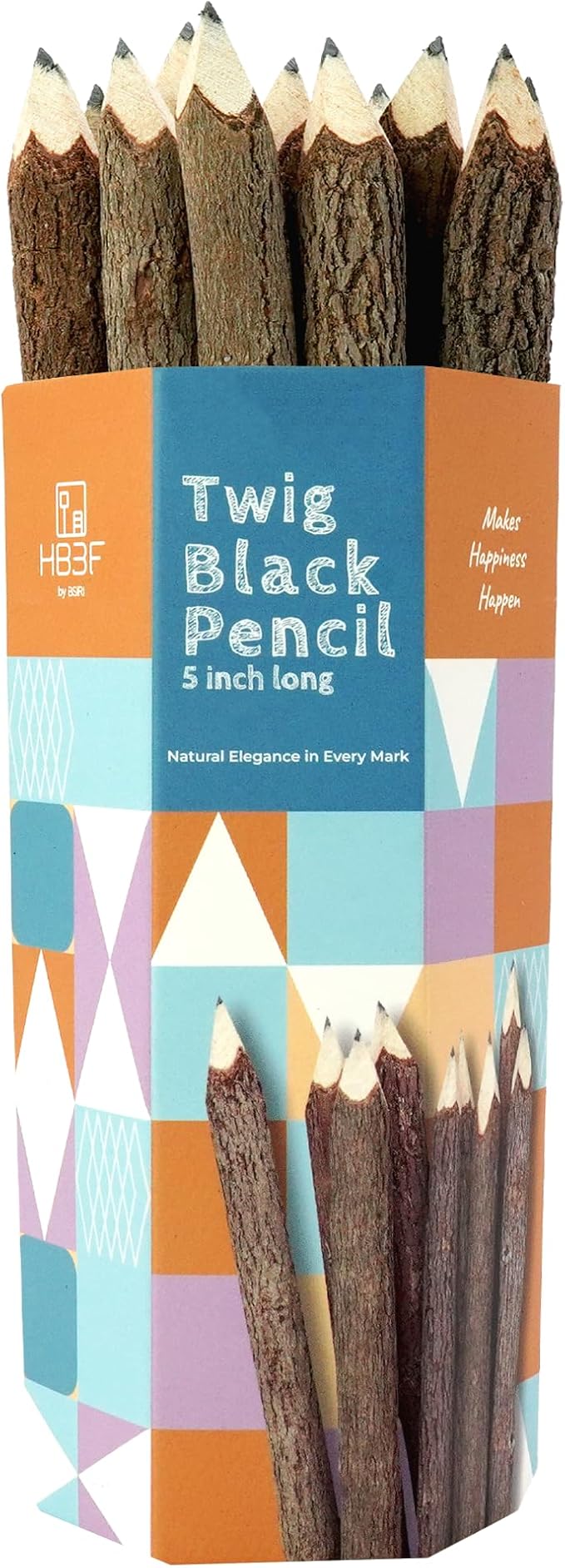 BSIRI Natural Twigs Wooden Pencils Handcrafted Suitable - Image 9