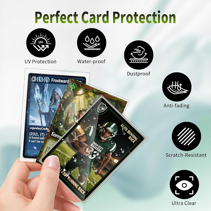 600 Counts Card Sleeves for Trading Cards, Soft Penny Sleeves Clear Baseball - Image 3