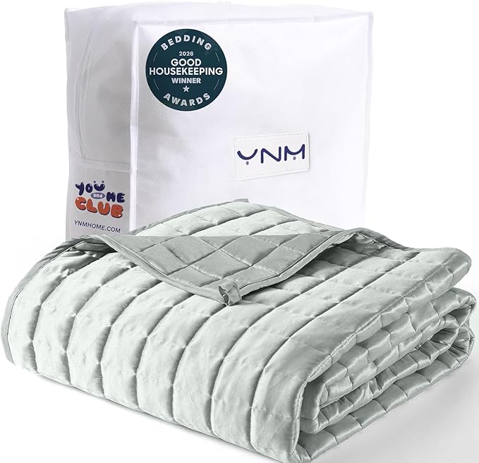 YnM Cooling Weighted Blanket for Adults, 30lbs Heavy Bed Throw Comforter by YNM