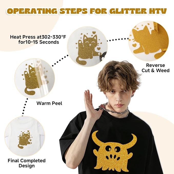 Glitter Golden HTV - Image 3